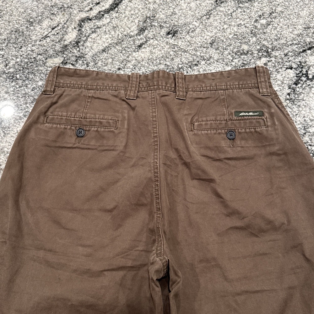 Eddie Bauer Jeans Men's 33x32 Straight Classic Fit Brown Denim Casual Work Hike - Picture 10 of 12